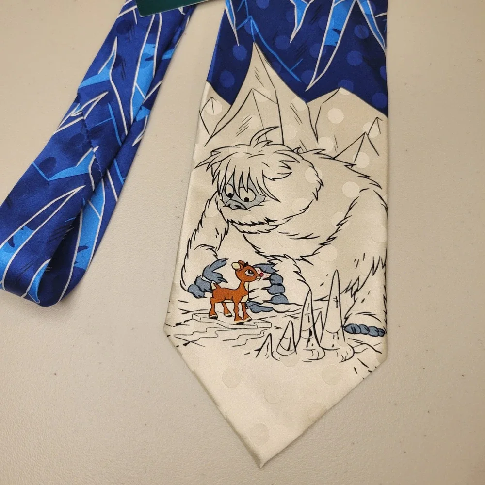 Vintage 1998 Rudolph Red-Nosed Reindeer Bumble Silk Tie Holiday Christmas NWT